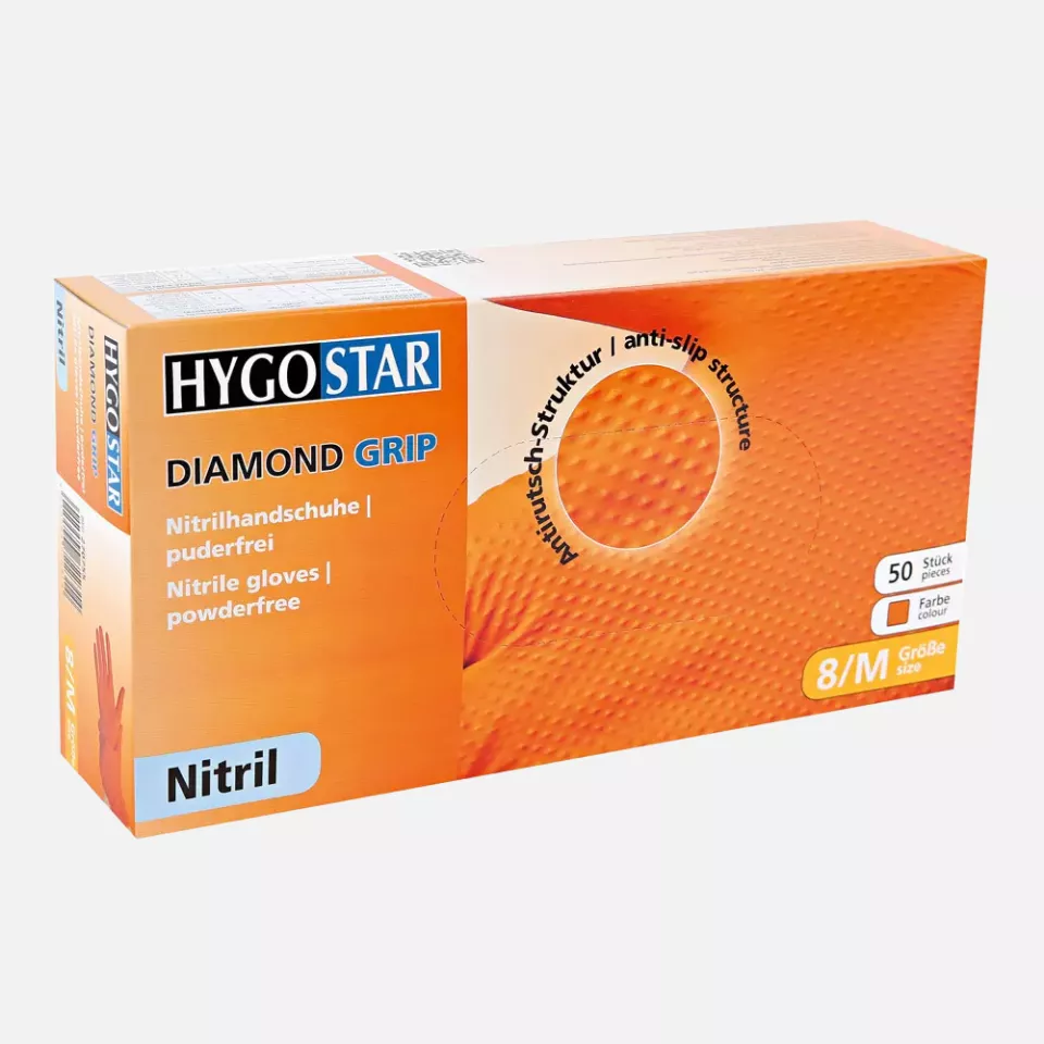 HygoStar 270755, Diamond Grip Nitrile Gloves, Powder-Free, image 3, gallery thumbnail