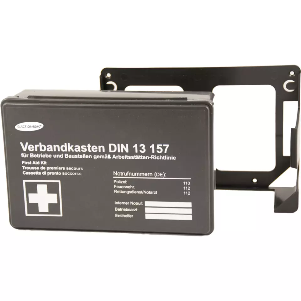 Franz Mensch 50030, First Aid Kit, Black, DIN 13157