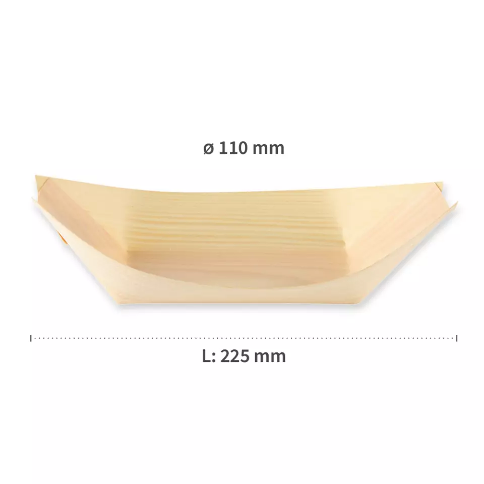 NATUREStar 38836, Organic Wooden Fingerfood Boat, 225 x 125 mm, image 5, gallery thumbnail