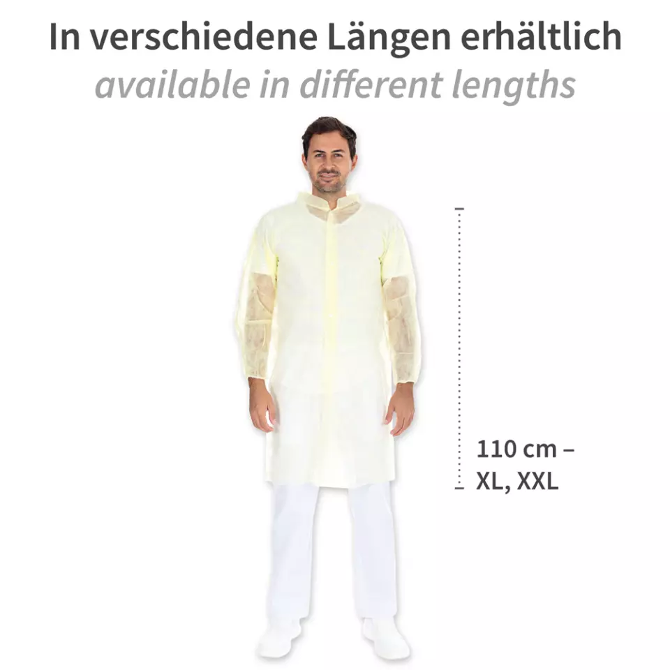 HygoNorm 27407, PP Visitor Gowns, Light, Push Buttons XL, image 7, gallery thumbnail