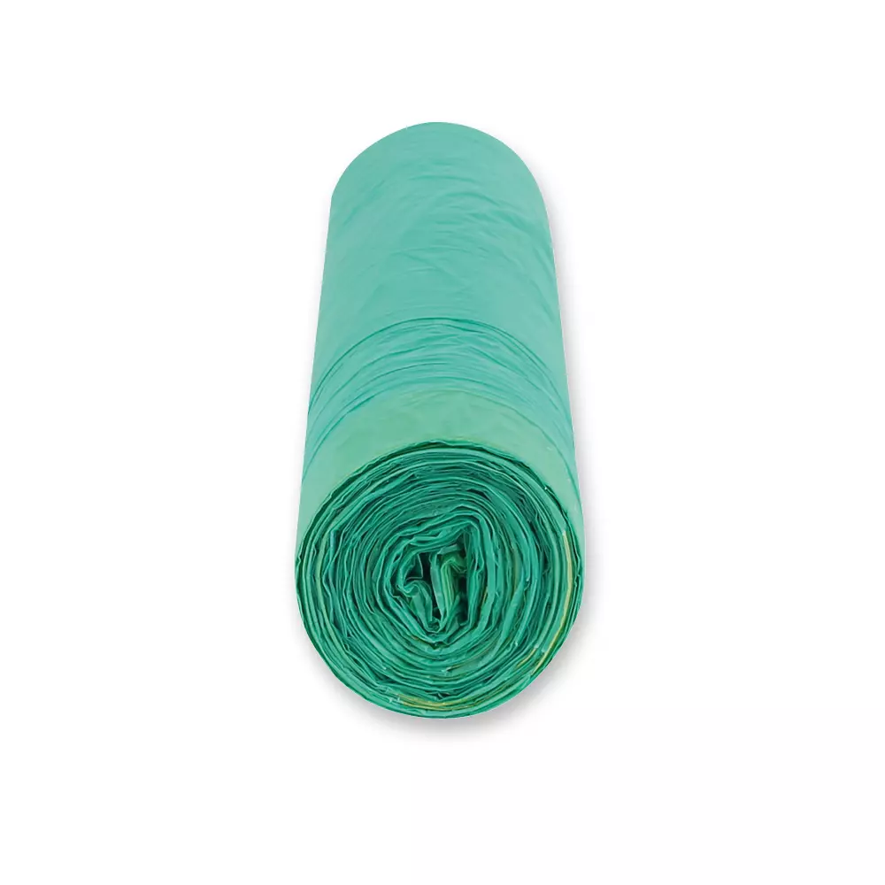 HygoClean 32998, HDPE Drawstring Garbage Bags, 60 l, Green, Roll, image 4