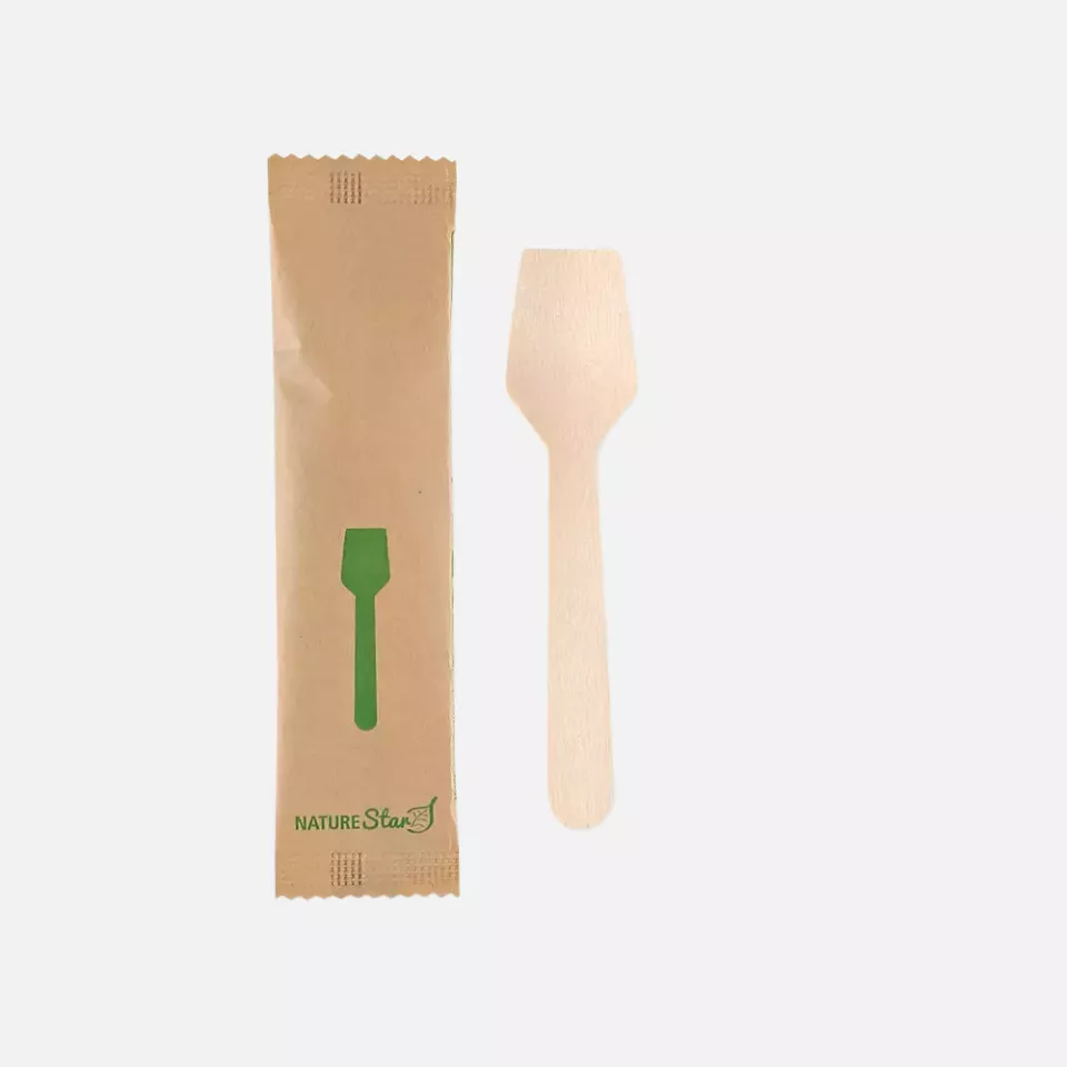 NATUREStar 388526, Organic Wood Ice Cream Spoons, 95 mm, FSC® 100%, Wax Coated, image 1, gallery thumbnail