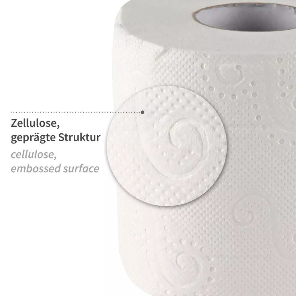 HygoClean 30421, 2-Ply Cellulose Toilet Paper, Small Roll, Bright White, image 2, gallery thumbnail