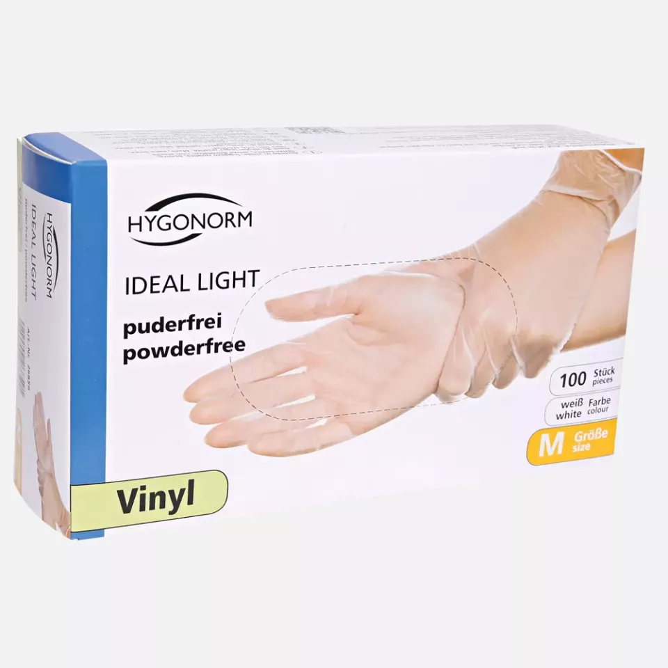 HygoNorm 26809, Ideal Light Vinyl Gloves, Powder-free, image 3, gallery thumbnail
