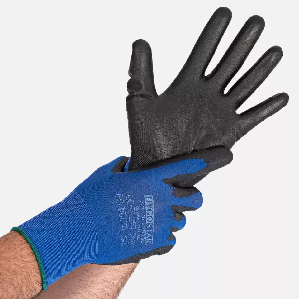 HygoStar 339330, Ultra Light Fine Knit PU-Coated Gloves, image 1, gallery thumbnail