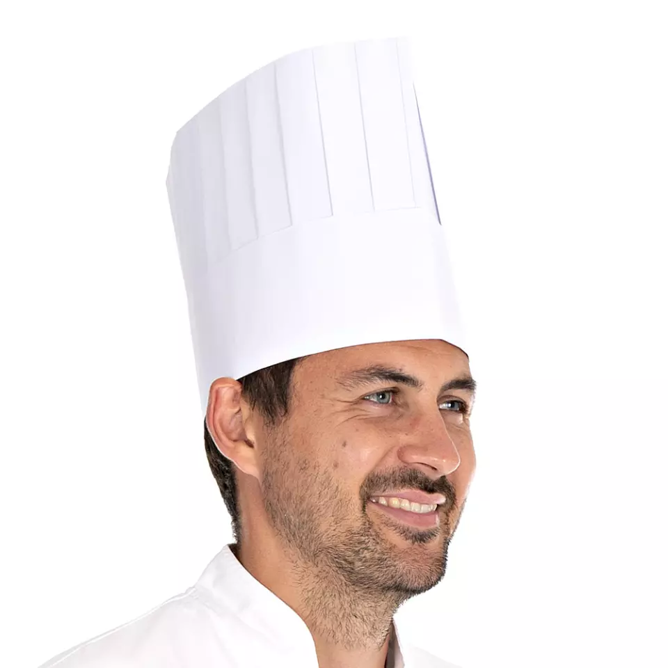 HygoStar 0193, Le Chef Paper Chef's Hats, 20 cm, White, image 2, gallery thumbnail