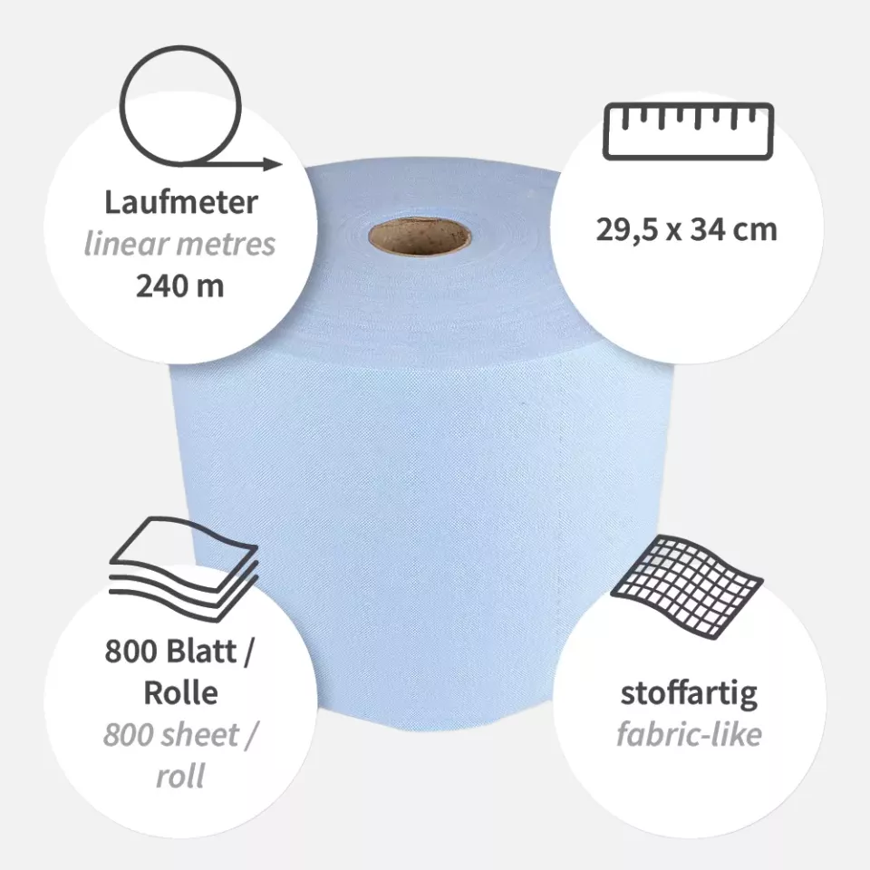 HygoClean 317506, Cellulose Cleaning Cloths, Roll, Blue, image 3, gallery thumbnail