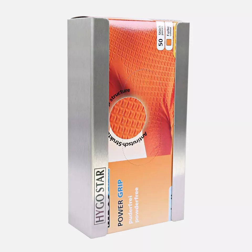 HygoStar 889411, Power Grip Glove Dispenser, Stainless Steel, image 2, gallery thumbnail