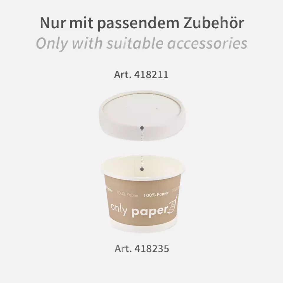 NATUREStar 418235, Bio-Hartpapier-Suppenbecher, 200 ml, ø 90 mm, image 5, gallery thumbnail