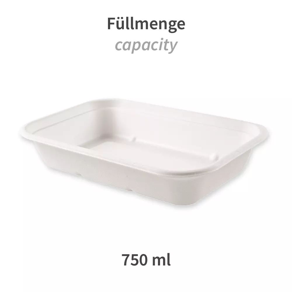 NATUREStar 41171, Puro Organic Bagasse Trays, 212 x 140 x 38 mm, 750 ml, image 2