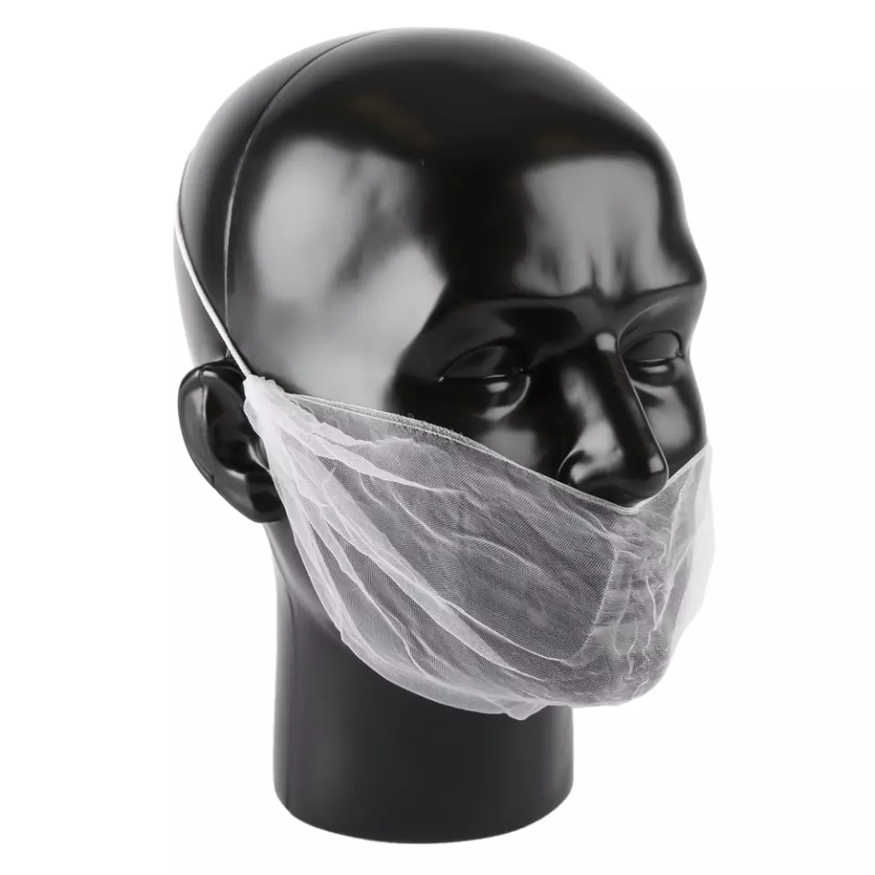 Hygostar 29210, Micromesh Nylon Beard Cover, White, image 1, gallery thumbnail