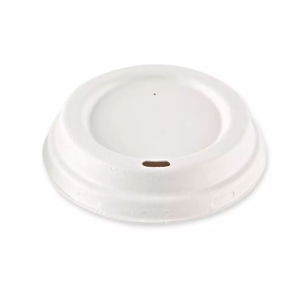 NATUREStar 401201, Organic Bagasse Drinking Cup Lids, Ø 90 mm, image 1, gallery thumbnail