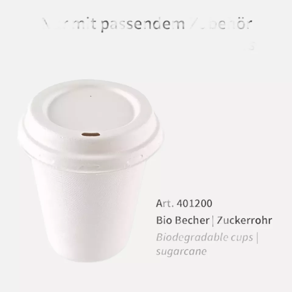 NATUREStar 401201, Organic Bagasse Drinking Cup Lids, Ø 90 mm, image 3, gallery thumbnail