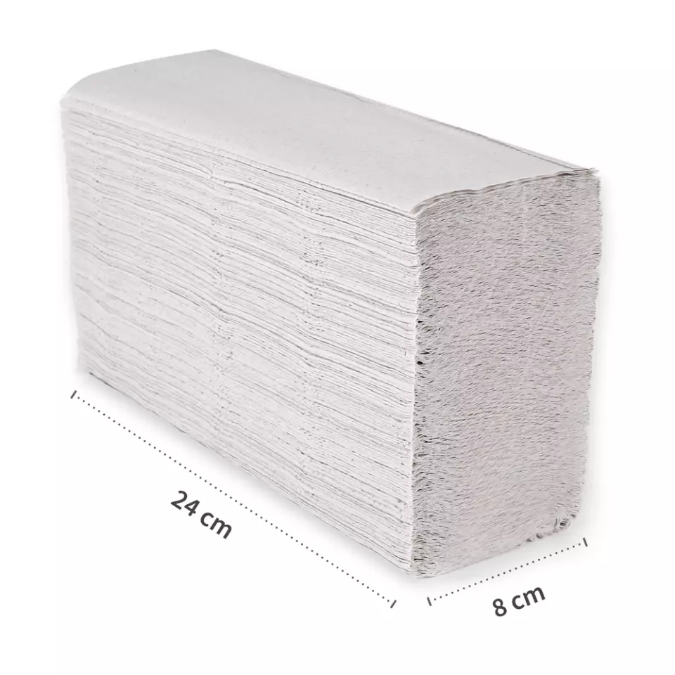 HygoClean 30406, Recycled Interfold 1-ply Paper Hand Towels, White, image 2, gallery thumbnail