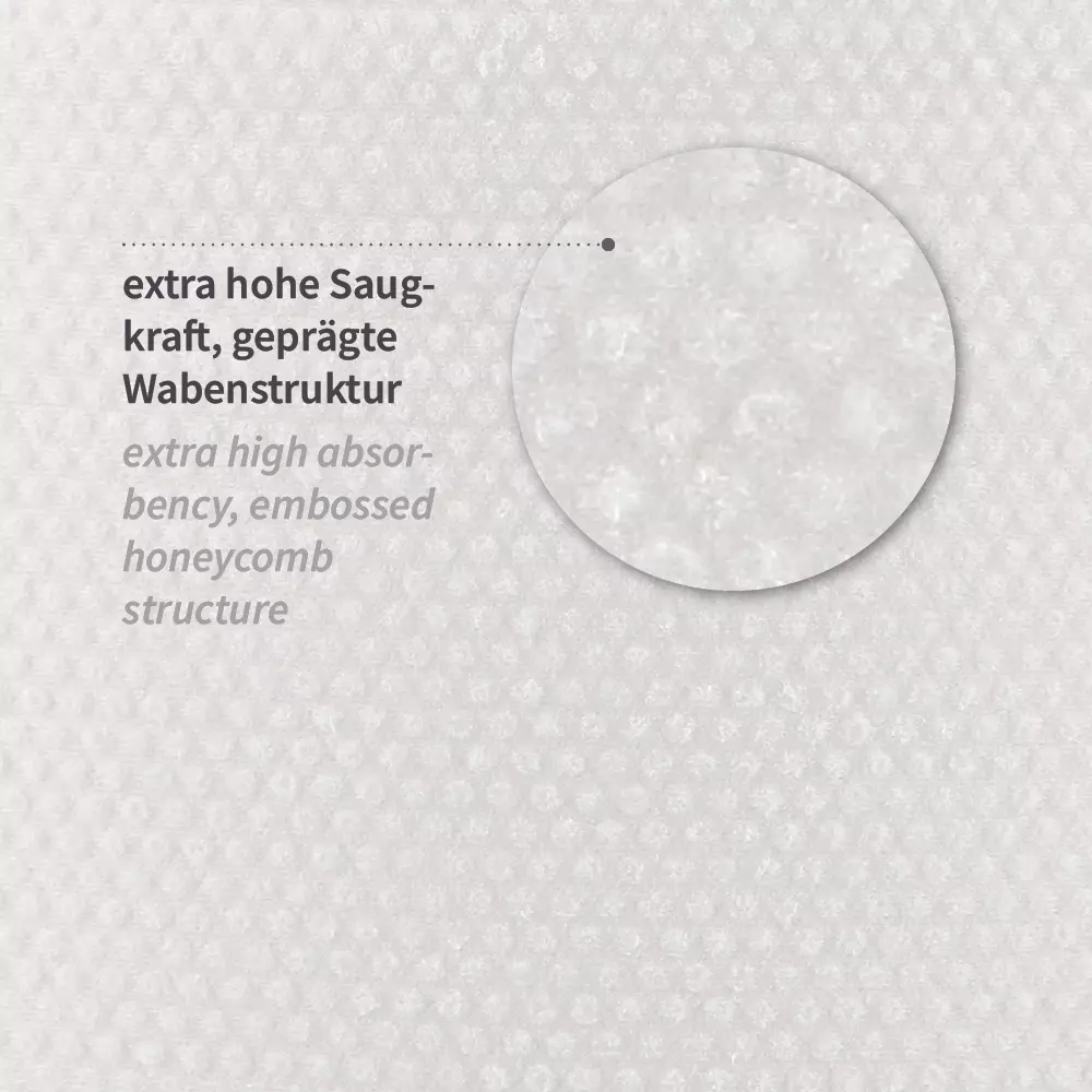 HygoClean 317510, Spunlace Cleaning Cloths, Pleated, White, image 3