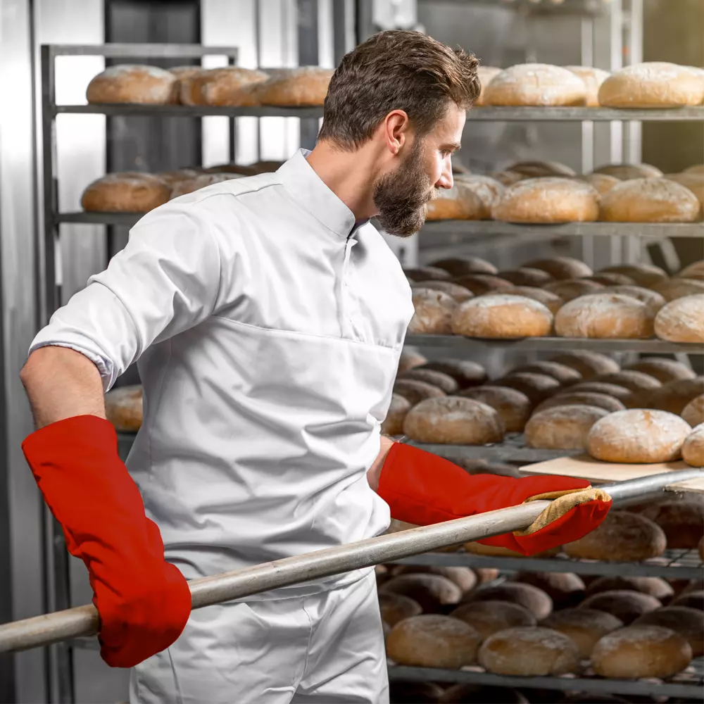 HygoStar 3321, Ovenstar Canvas Oven Gloves, 44 cm, Red, image 10