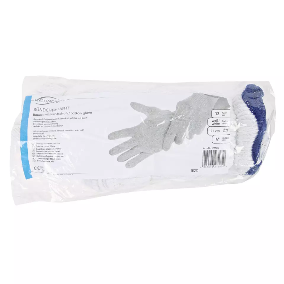 HygoNorm 27184, Cotton Gloves, Cuff Light, image 2, gallery thumbnail