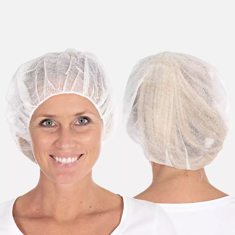 HygoStar 1220, Viscose Bouffant Caps, Perforated, ø 53 cm, White, image 2