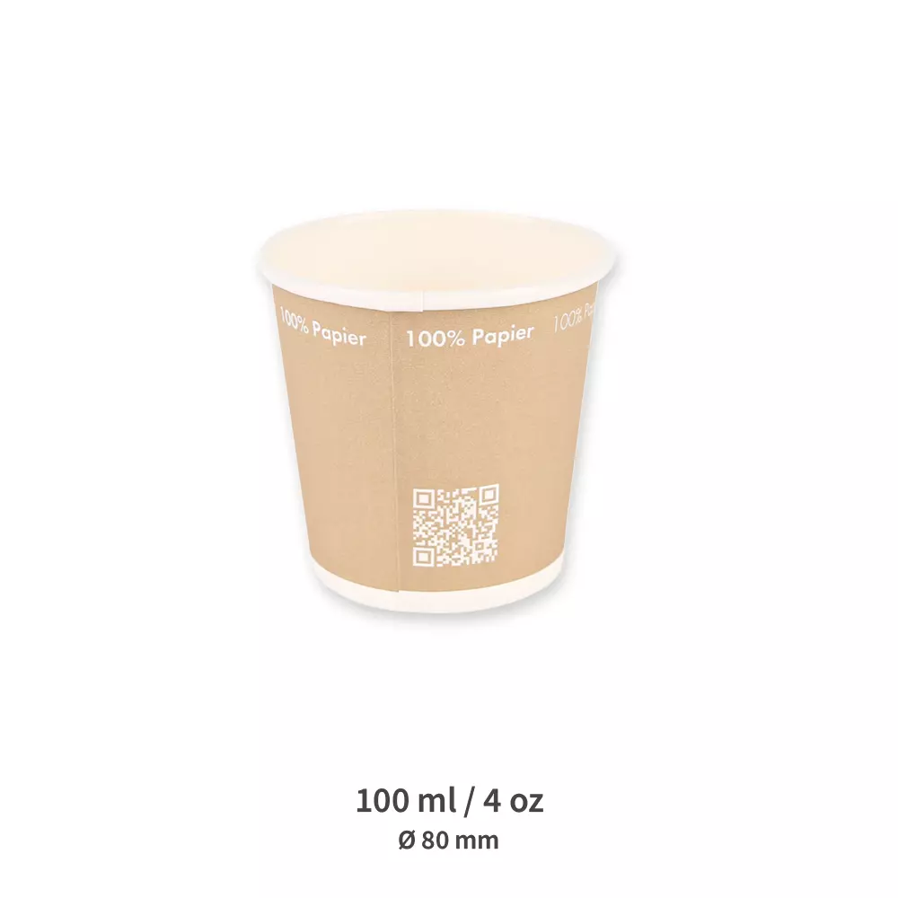 NATUREStar 403043, Bio-Pappbecher für Kaffee, 100 ml / 4 oz, ø 62 mm, image 3