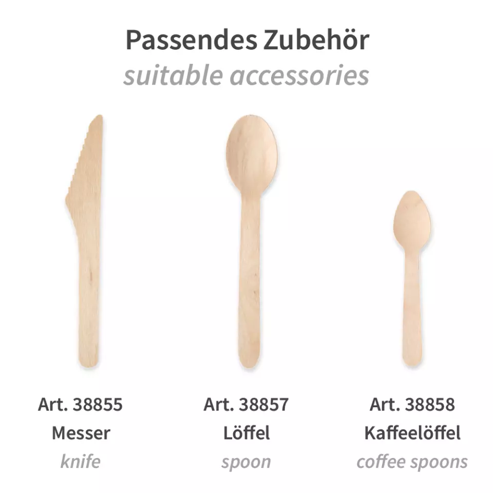 NATUREStar 38856, Organic Wood Forks, 160 mm, Dispenser Box, image 4, gallery thumbnail