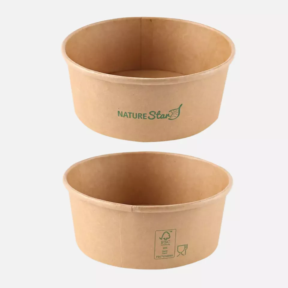 NATUREStar 417175, Caesar Organic Salad Bowls, 750 ml, Ø 150 mm, Kraft Paper/PE, FSC®-mix, image 4, gallery thumbnail