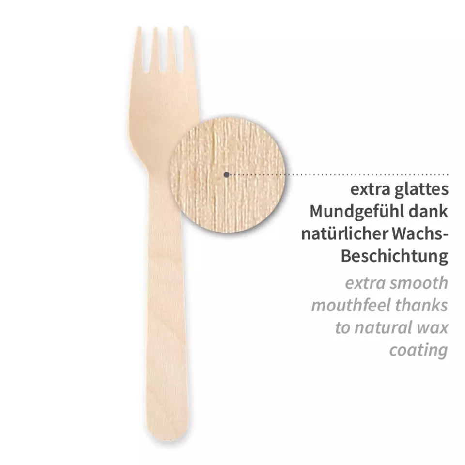 NATUREStar 388562, Organic Wood Forks, 160 mm, FSC® 100%, Wax Coated, image 2, gallery thumbnail