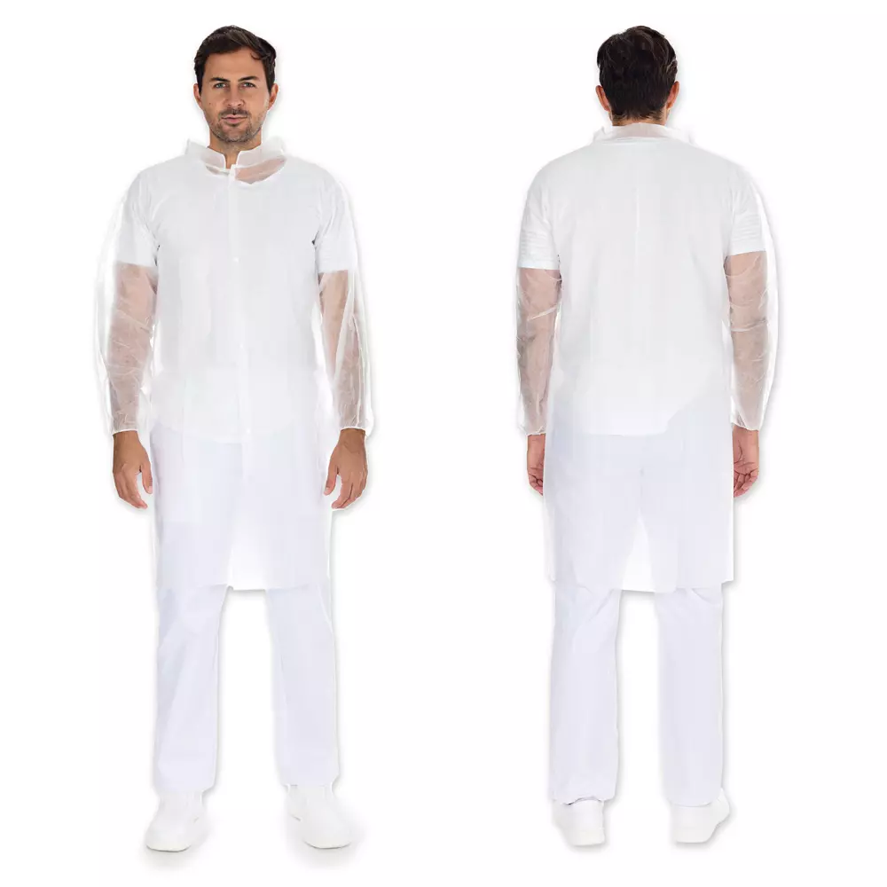 HygoNorm 27419, Light PP Visitor Gowns, Push Buttons, image 2