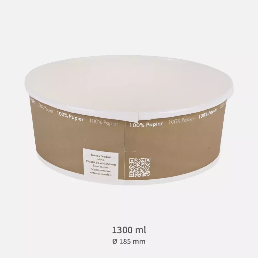 NATUREStar 418130, Organic Paperboard Salad Bowls, 1300 ml, ø 185 mm, image 2