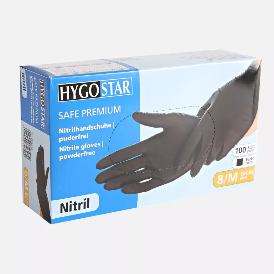 HygoStar 270018, Safe Premium Nitrile Gloves, Powder-Free, image 2, gallery thumbnail