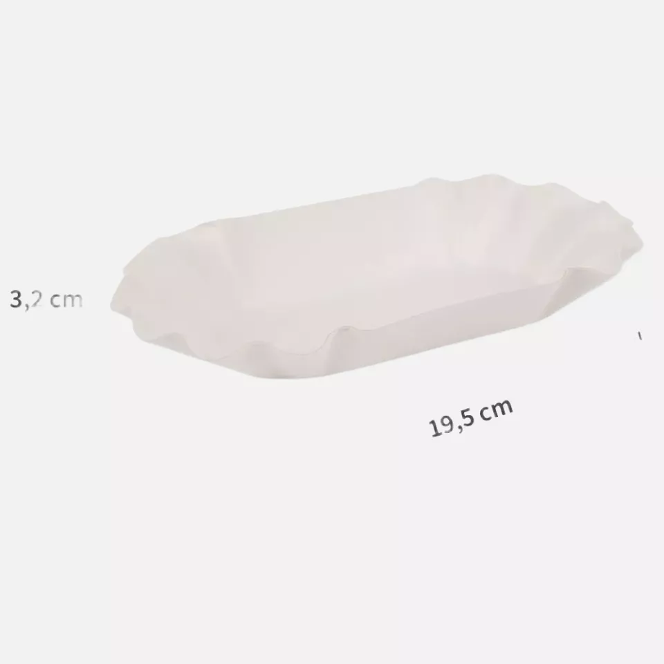 Franz Mensch 415322, Organic Paperboard Trays, FSC®-Mix, 110 x 195 x 32 mm, Oval, image 3, gallery thumbnail