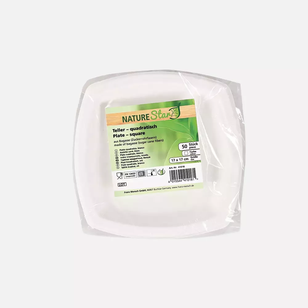 NATUREStar 41018, Quadratische Bagasse-Teller, 170 x mm, image 4