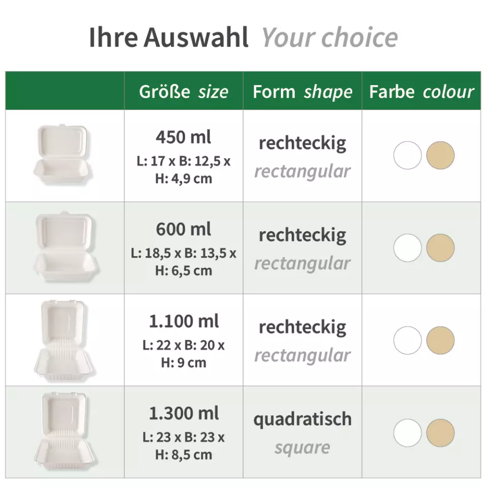 NATUREStar 412245, Organic Bagasse Menu Boxes with Hinged Lid, image 5, gallery thumbnail