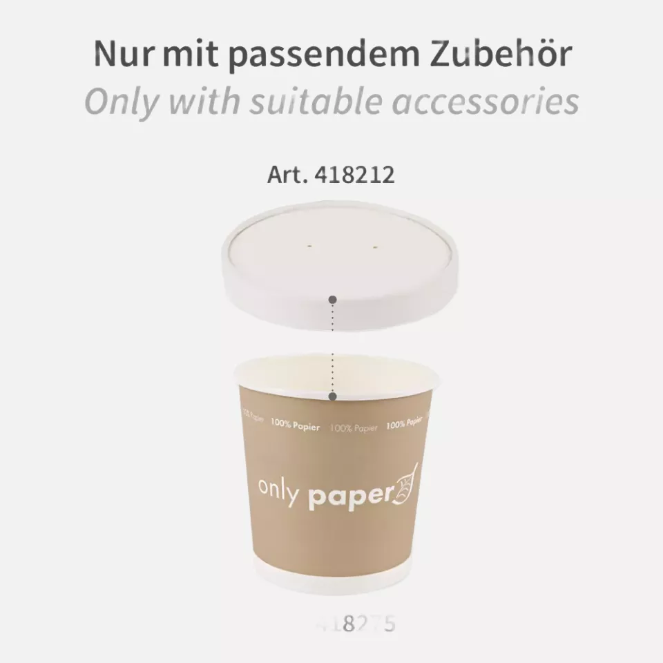 NATUREStar 418275, Organic Paperboard Soup Cups, 750 ml, ø 115 mm, image 4, gallery thumbnail