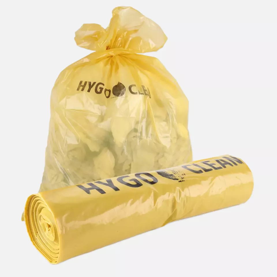 HygoStar 32318, Light Waste Bags, 240 l, Yellow, LDPE, Roll, image 1, gallery thumbnail