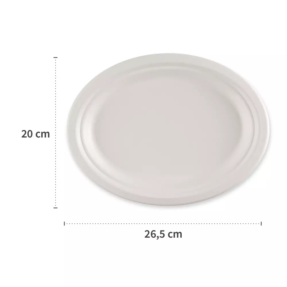 NATUREStar 41027, Oval Bagasse Plates, 265 x 200 mm, image 2