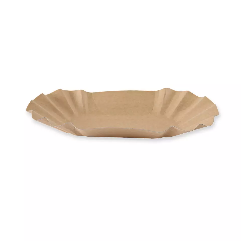 Franz Mensch 415155, Oval Kraft Paper Trays, 105 x 175 x 30 mm, FSC®-mix, image 2, gallery thumbnail