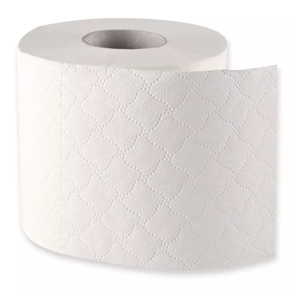 HygoClean 30425, 3-Ply Cellulose Toilet Paper, Small Roll, White, image 1