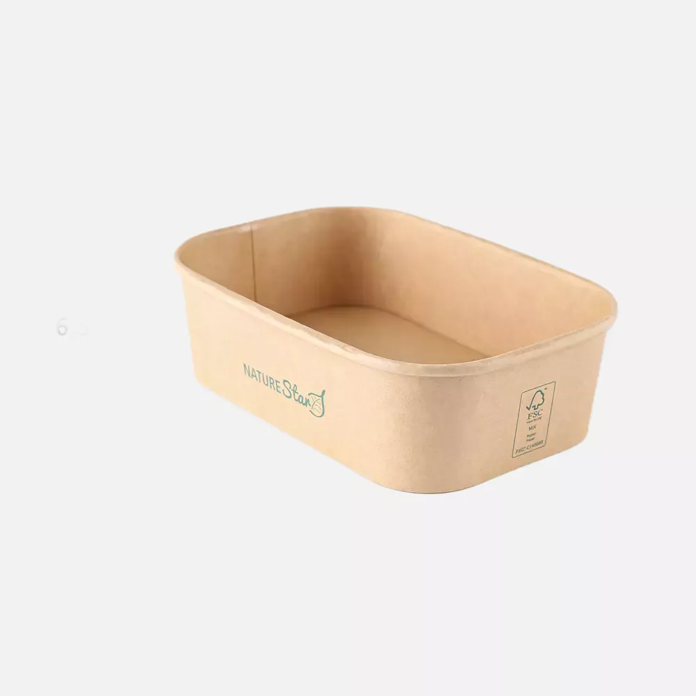 NATUREStar 417465, Takeaway Organic Kraft Paper/PE Trays, 650 ml, 172 x 120 x 50 mm, FSC®-mix, image 3
