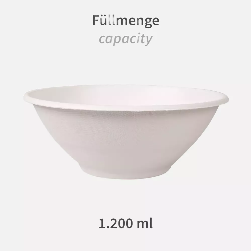 NATUREStar 41192, Round Bagasse Bowls, 1200 ml, Ø 195 mm, image 2