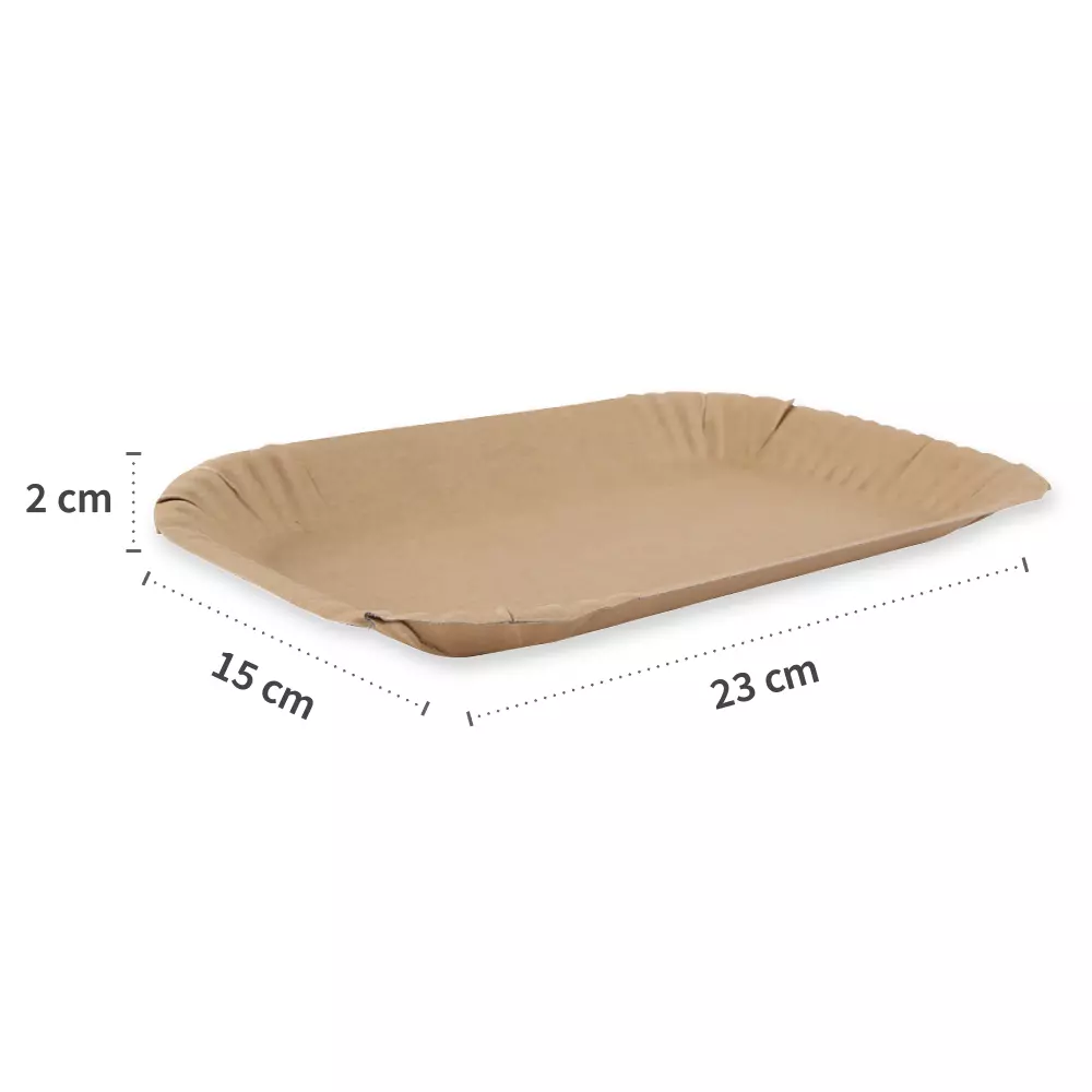 Franz Mensch 415195, Organic Kraft Paper Trays, Rectangular, 150 x 230 x 20 mm, FSC®-mix, image 3