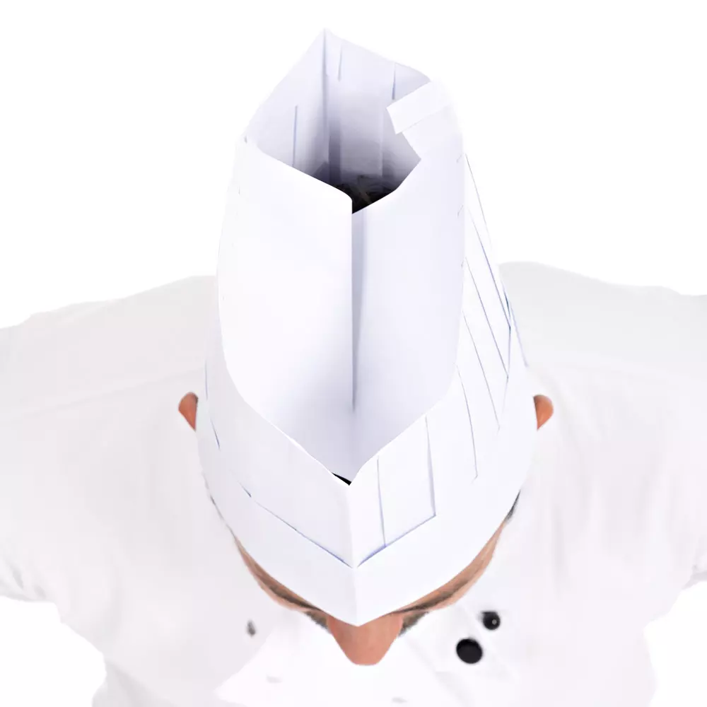 HygoStar 0193, Le Chef Paper Chef's Hats, 20 cm, White, image 5