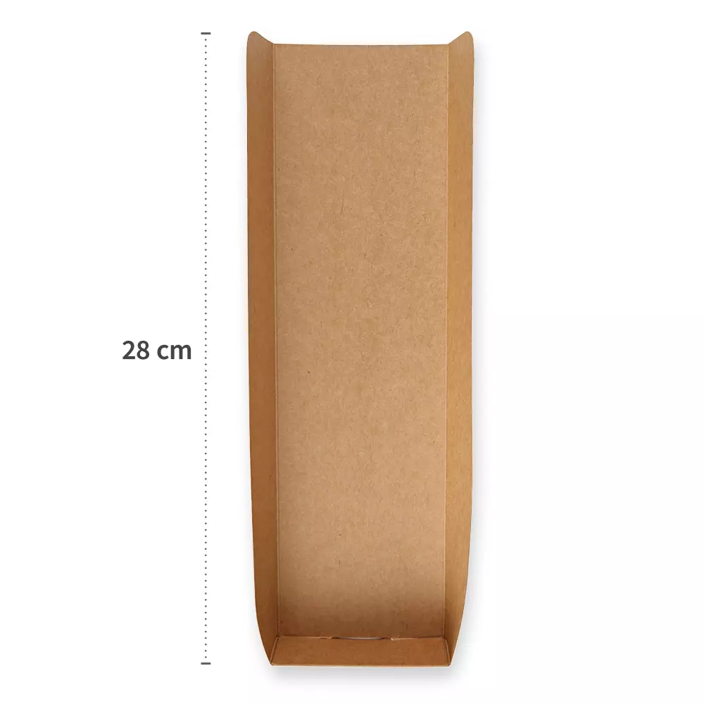 NATUREStar 417028, Organic Kraft Paper/PE Hot Dog Trays, 280 x 80 x 30 mm, FSC®-Mix, image 4