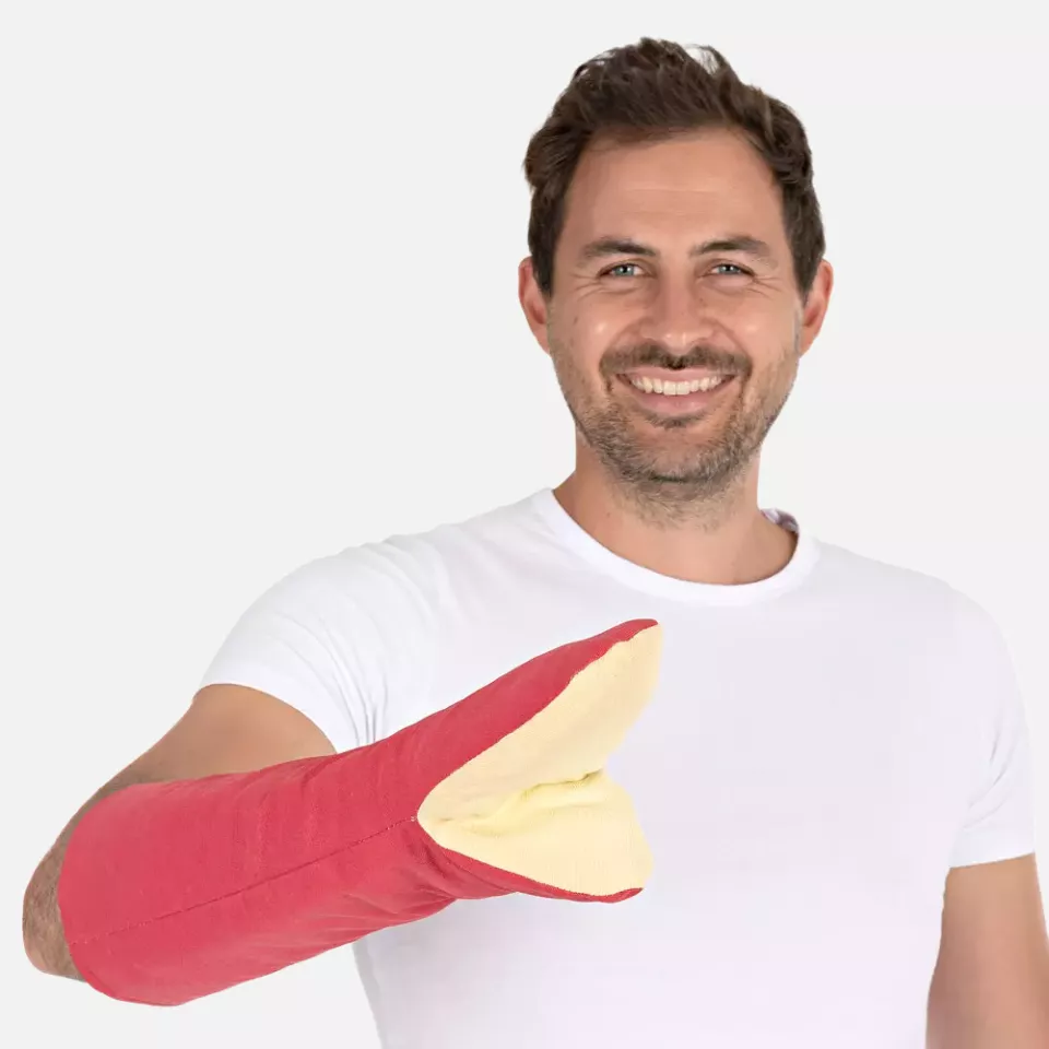 HygoStar 3321, Ovenstar Canvas Oven Gloves, 44 cm, Red, image 5, gallery thumbnail