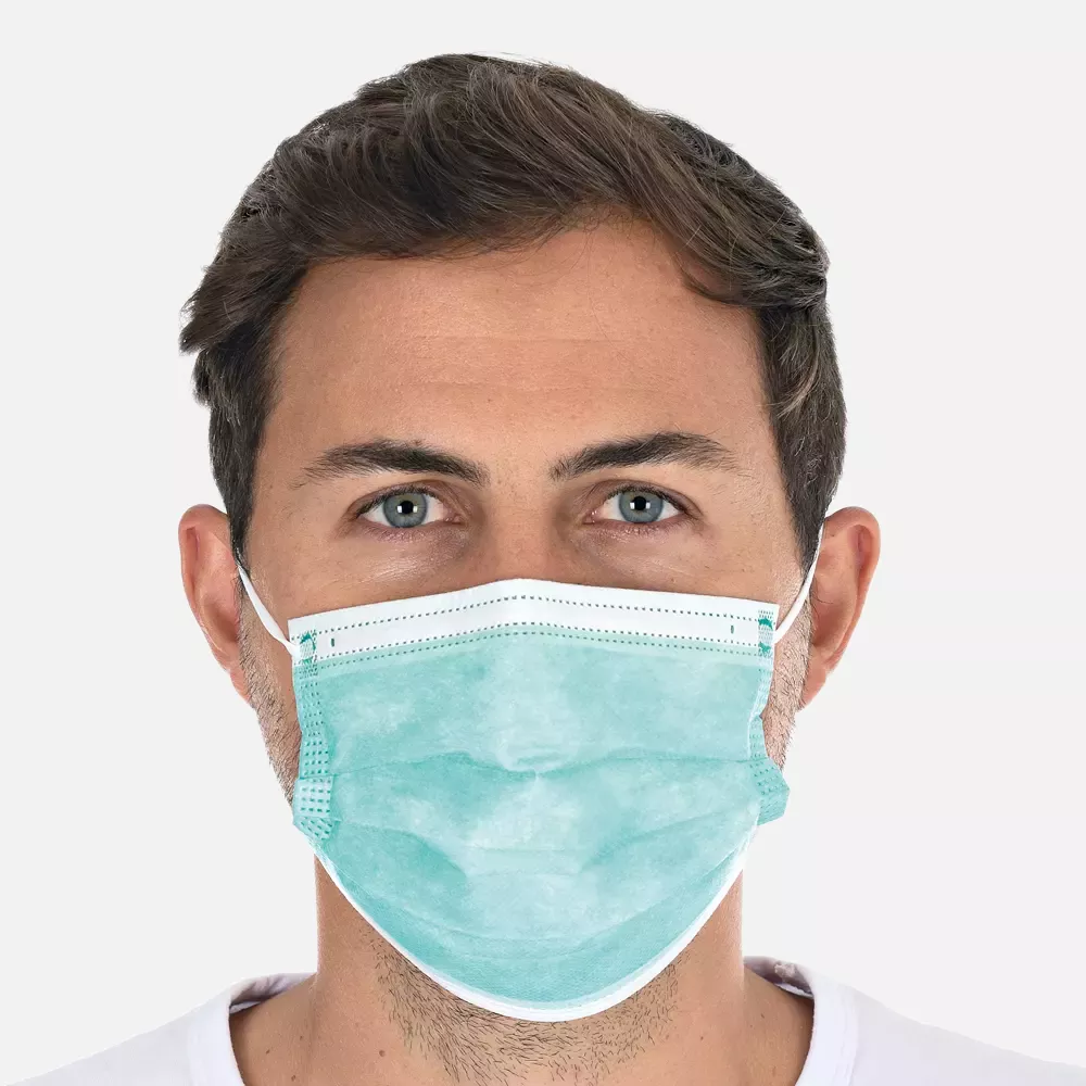 HygoStar 291771, IIR PP Face Masks, 3-ply, Green, image 1