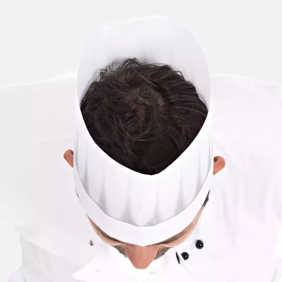 HygoStar 0970, Europa Extra Viscose Chef's Hat, 22 cm, White, Exposed, image 5, gallery thumbnail