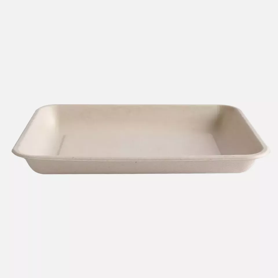 NATUREStar 411655, Organic Bagasse Foodtrays, 225 x 165 x 25 mm, Natural, image 2, gallery thumbnail