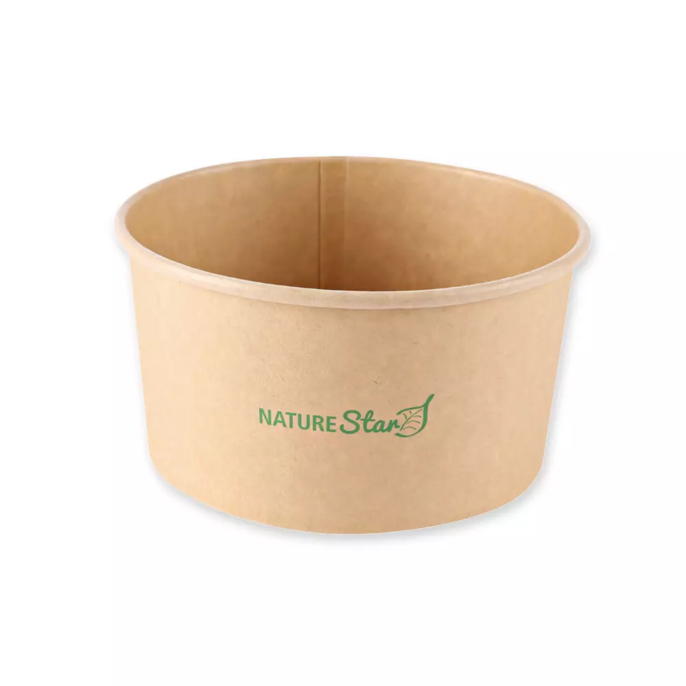 NATUREStar 416100, Caesar Organic Kraft Paper/PLA Salad Bowls, 1000 ml, Ø 150 mm