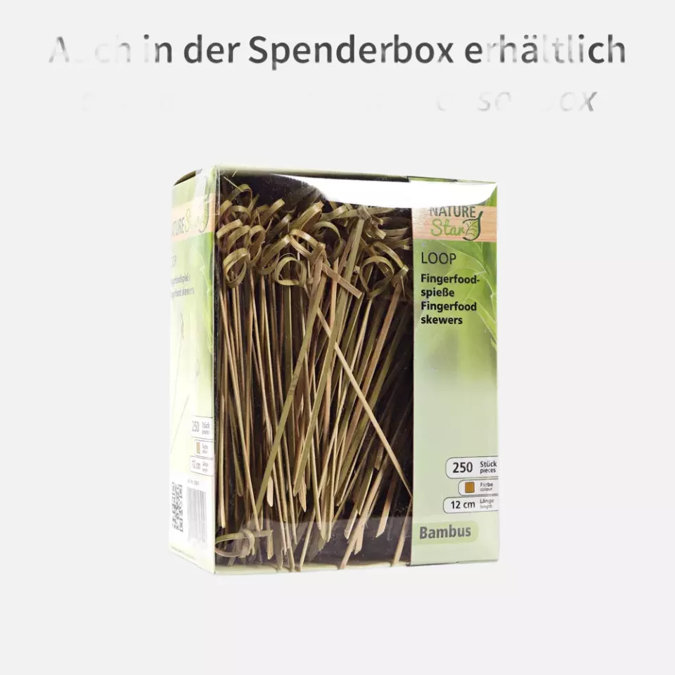 NATUREStar 38969, Loop Organic Bamboo Fingerfood Skewers, 180 mm, Natural, image 9, gallery thumbnail