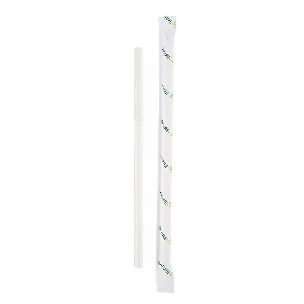 NATUREStar 421021, Flex Organic Paper Straws, FSC®-mix, ø 8 mm x 197 mm, White, image 1