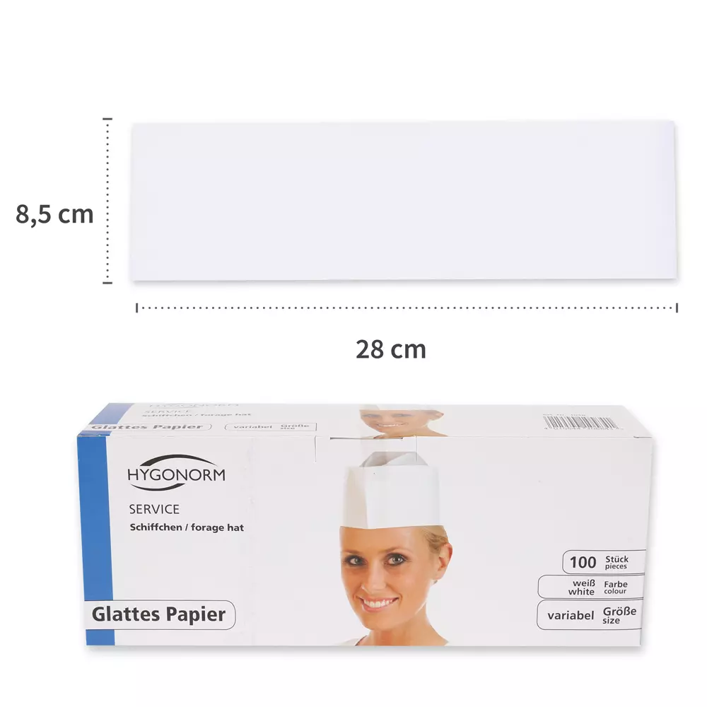 HygoNorm 1058, Service Paper Forage Hats, White, image 3